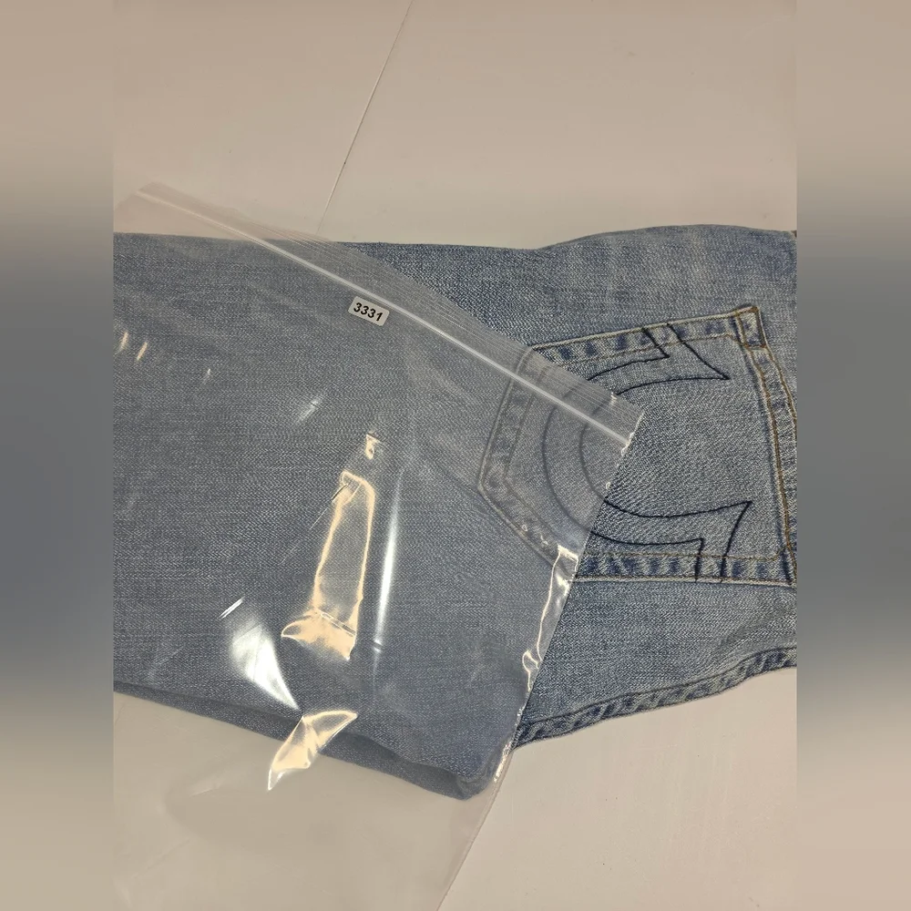 True Religion Men's Distressed Rocco Jeans Relaxed Skinny Size 36 Blue L-3331